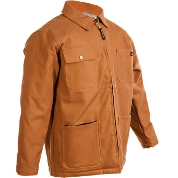 Mens Canvas Work Jacket Insulated Coat Warm Hand Pockets Waterproof Duck fabric - Picture 1 of 9